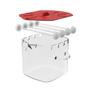 طباخ زجاجي من لحم الخنزير المقدد مع قضيب زجاجي